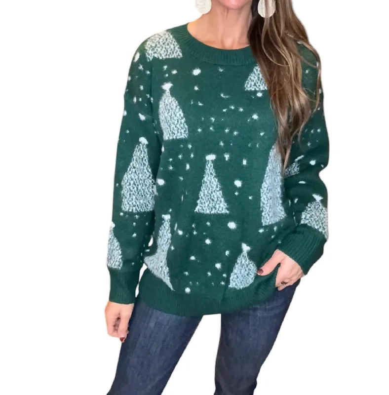 Miss Rue Cozy Sweater In Hunter Green Soft Cozy Warm