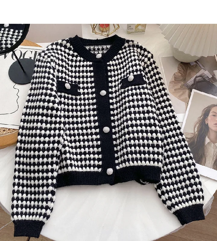 New Korean fashionable xiaoxiangfeng bow sweater  6026 Ribbed Striped Patterned