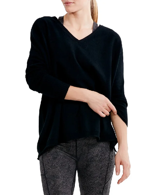 NIC+ZOE Cool Down Side Slit Sweater Hooded Sweater Collared Sweater Shawl Collar