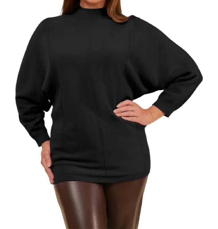 See The Night Sweater In Black Knit Fabric Woven Fabric Fleece Fabric