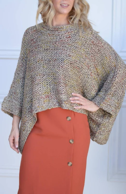 The West End Girl Sweater In Brown Graphic Sweater Embroidered Appliqued