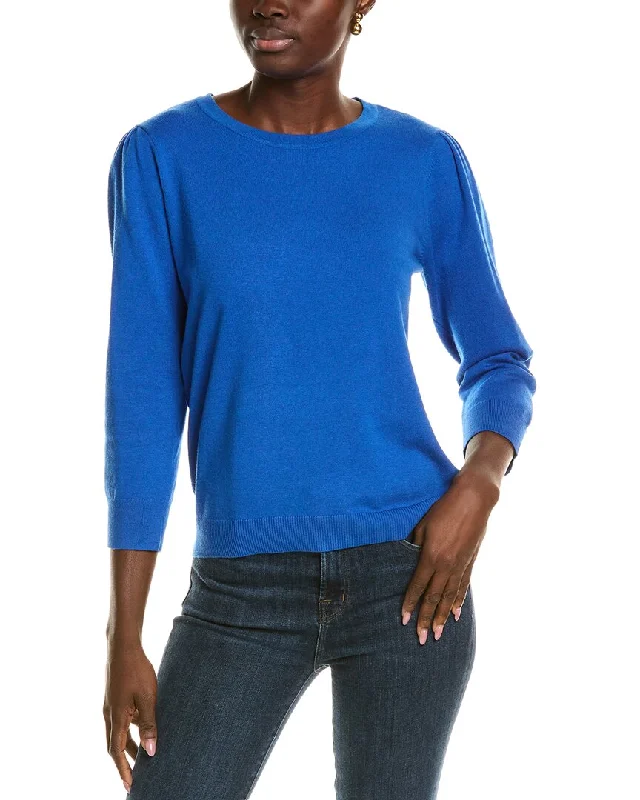 tyler böe Julianne Sweater Notch Collar Peter Pan Collar Cowl Neck