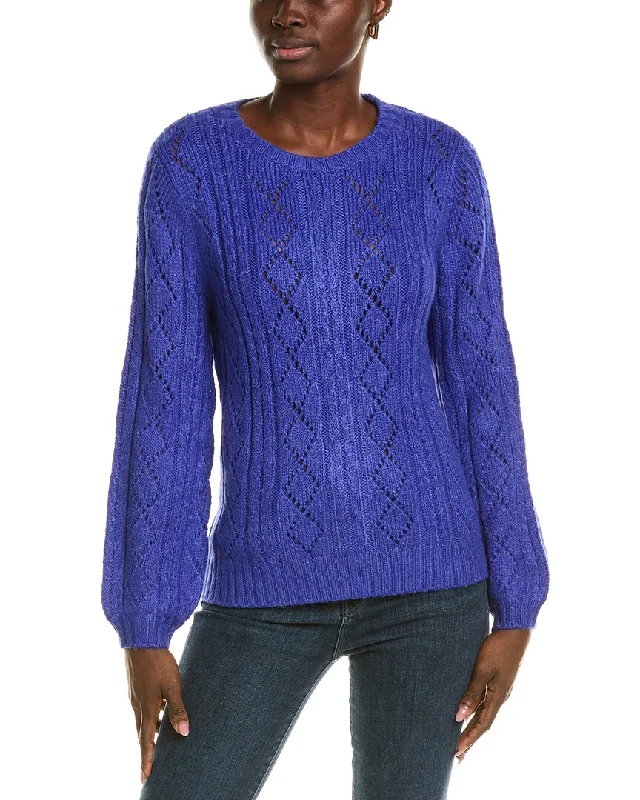 tyler böe Pointelle Sweater Houndstooth Herringbone Solid