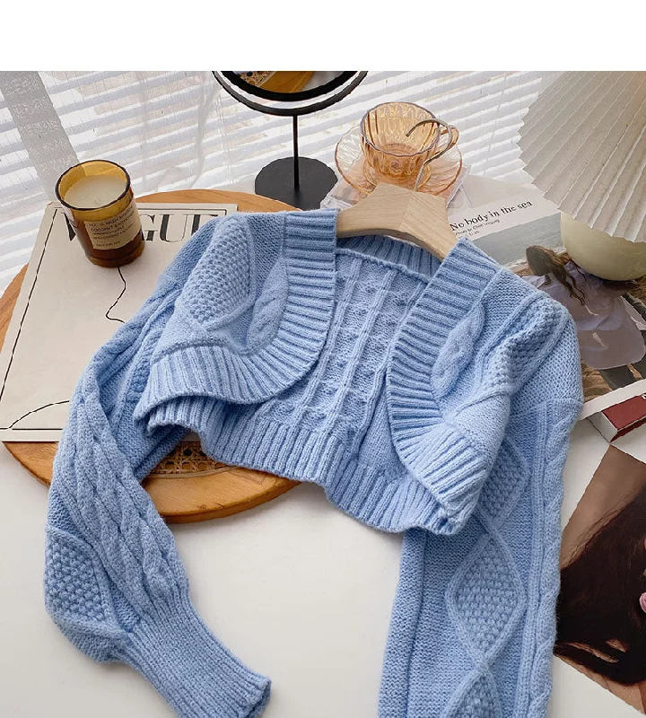 Vintage sweater small coat Long sleeve short top fashion 6067 Nylon Fabric Polyester Fabric Spandex Fabric Vintage sweater small coat Long sleeve short top fashion 6067 Nylon Fabric Polyester Fabric Spandex Fabric