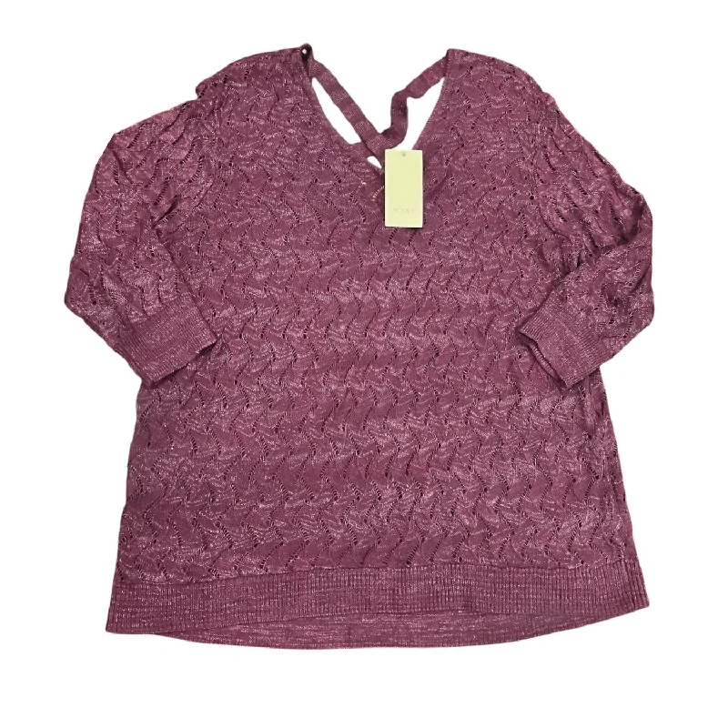 Women's Knit Textured V Neck Sweater In Purple Phlox Wool Fabric Cashmere Fabric Tweed Fabric Women's Knit Textured V Neck Sweater In Purple Phlox Wool Fabric Cashmere Fabric Tweed Fabric