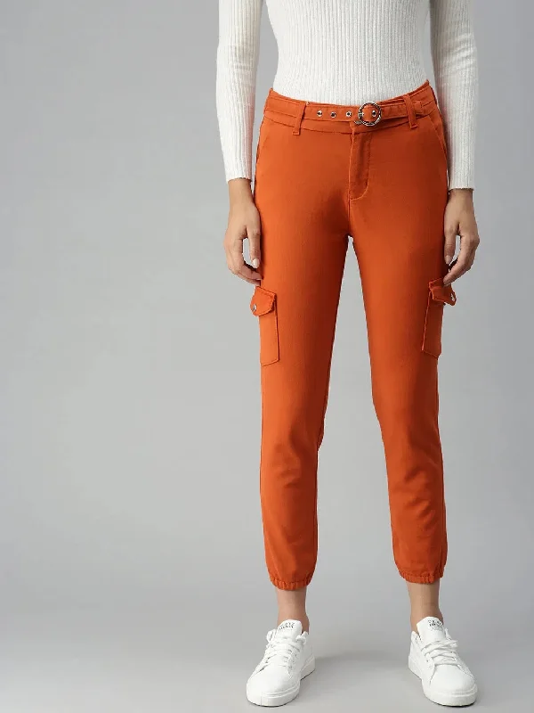 Women's Orange Solid Denim Jeans-LTJO22019-Orange Comfortable Distressed Straight-Leg Jeans Women's Orange Solid Denim Jeans-LTJO22019-Orange Comfortable Distressed Straight-Leg Jeans