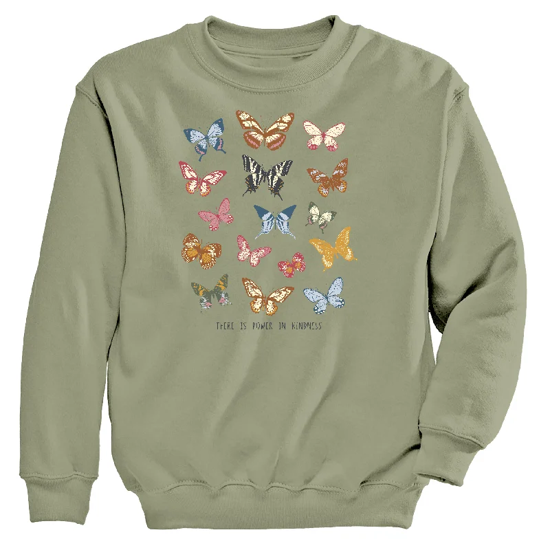 Power In Kindness Women's Crew Neck Sweatshirt Hoodie with Full-Zip Functional Layering Power In Kindness Women's Crew Neck Sweatshirt Hoodie with Full-Zip Functional Layering