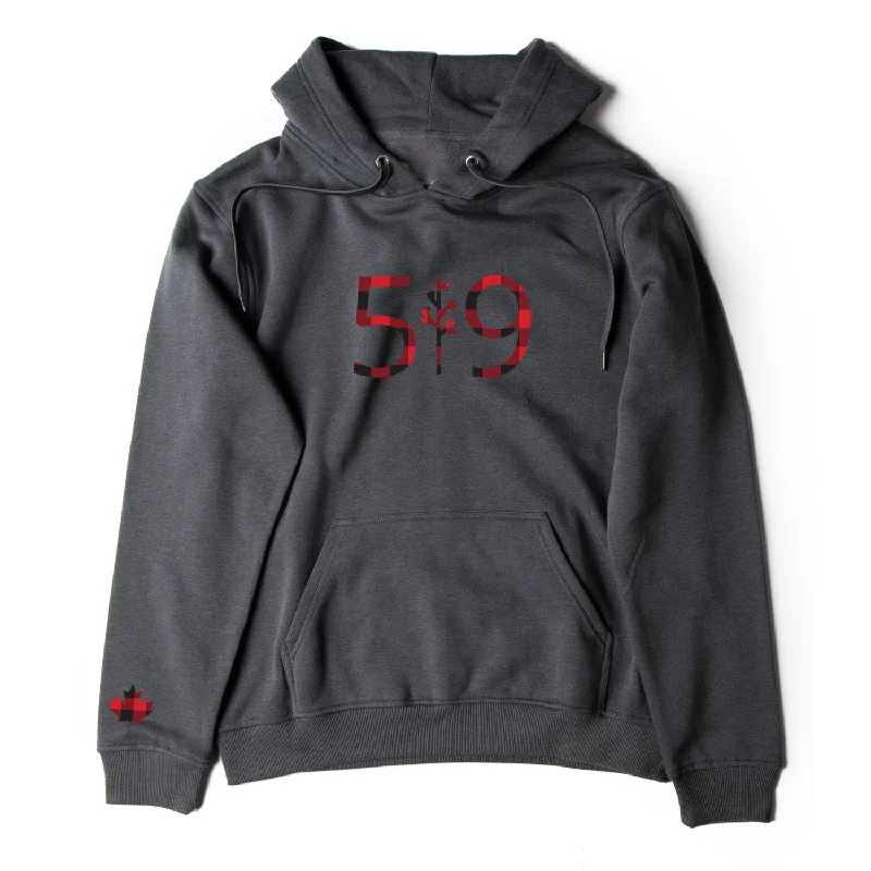 BUFFALO PLAID HOODIE (UNISEX) Hoodie with High-Low Hem Asymmetrical Trendy
