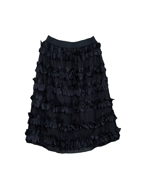 SINE skirt - Black lace skirt intricate