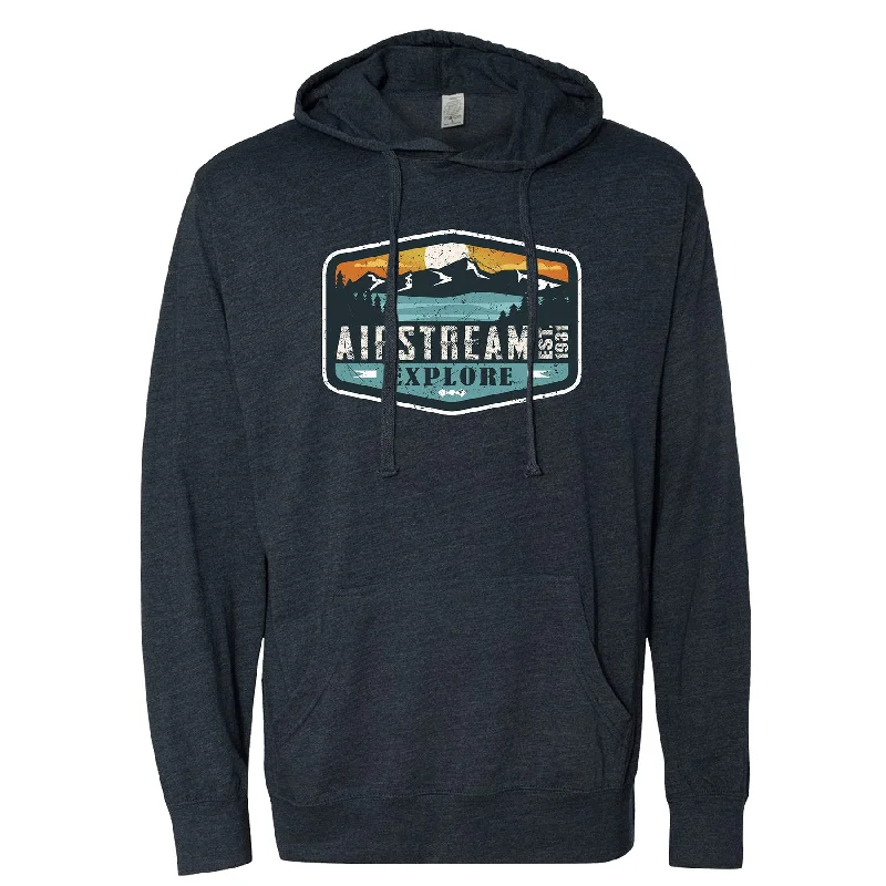 Airstream 1931 Explore Badge Lightweight Hoodie Hoodie with Turtle Neck Cozy Winter
