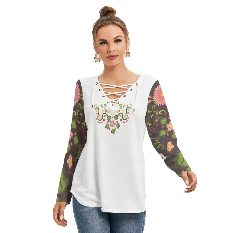 New Growth Neckline Tie Sweatshirt Hoodie with Turtle Neck Cozy Winter