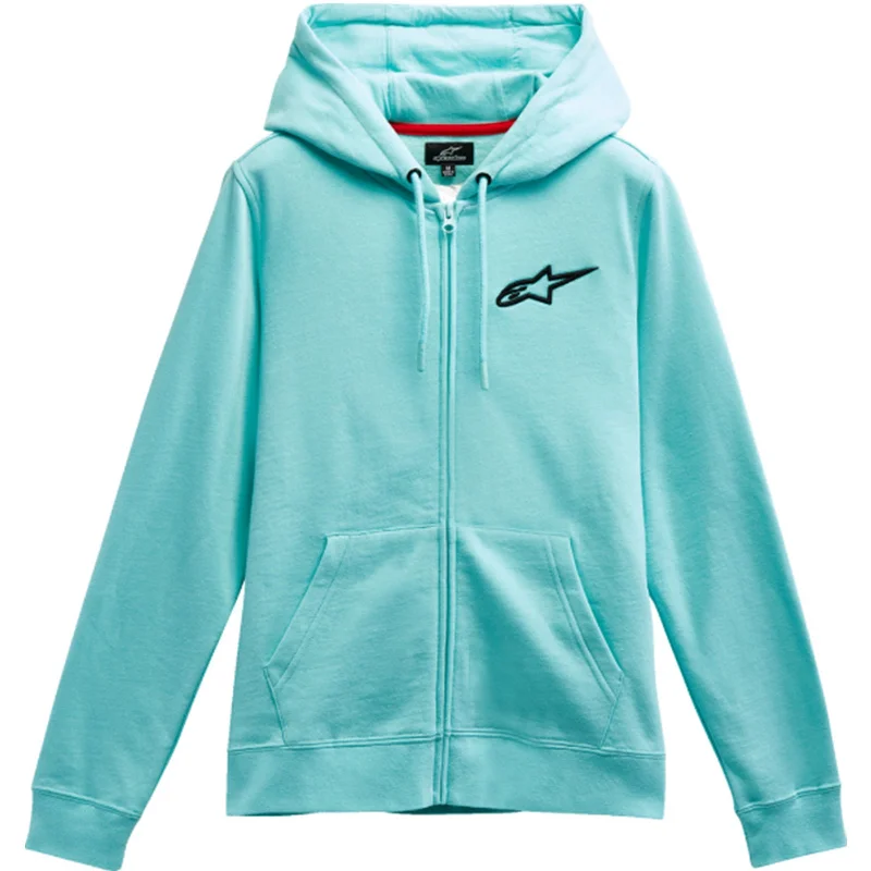 Alpinestars Ageless Women's Hoody Zip Sweatshirts Hoodie with Rolled Sleeves Casual Relaxed Alpinestars Ageless Women's Hoody Zip Sweatshirts Hoodie with Rolled Sleeves Casual Relaxed