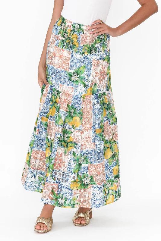 Antigua Limonata Cotton Silk Skirt summer skirt style