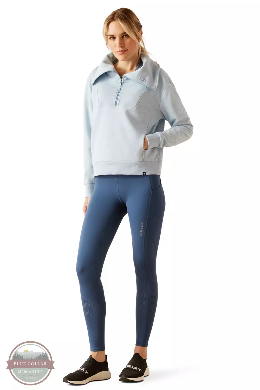 Fern Half Zip Sweatshirt 10048613 Hoodie with Typography Text Message