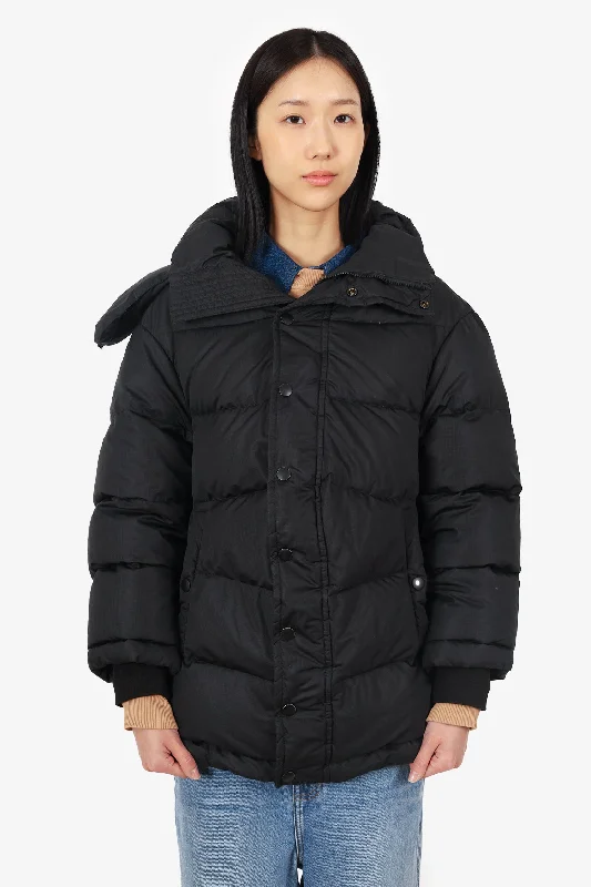 Balenciaga Black Archetype Logo Down Jacket Size 38