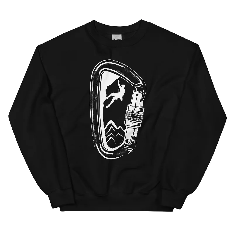 Bergsteigen Im Karabiner - Sweatshirt (Unisex) Hoodie with Monochrome Minimalist Simple Bergsteigen Im Karabiner - Sweatshirt (Unisex) Hoodie with Monochrome Minimalist Simple