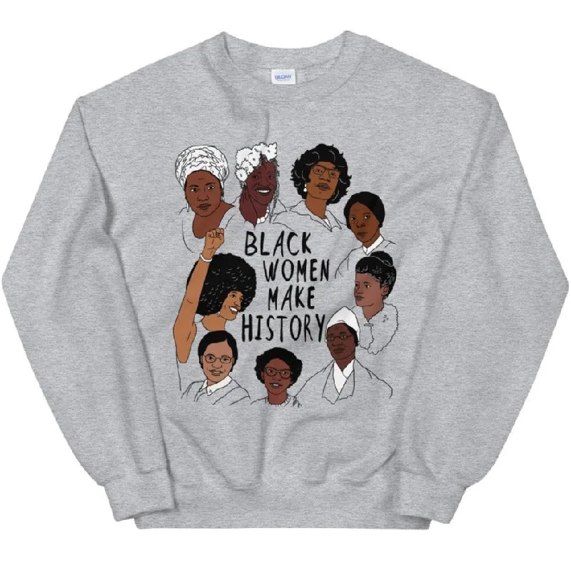 Black Women Make History -- Sweatshirt Hoodie with Cropped Fit Short Trendy