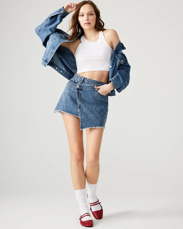 KYLA DENIM SKIRT athletic skirt fit