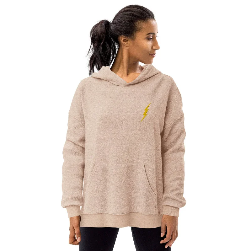 Bolt Sueded Fleece Hoodie Hoodie with Snap Buttons Easy Quick