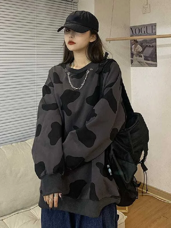 Harajuku Cow Print Hoodies Women Hip Hop Goth Oversize Sweatshirts Loose Casual Long Sleeve Thin Tops Streetwear Grunge Hooded Sweatshirt Casual Wear Street Style Harajuku Cow Print Hoodies Women Hip Hop Goth Oversize Sweatshirts Loose Casual Long Sleeve Thin Tops Streetwear Grunge Hooded Sweatshirt Casual Wear Street Style