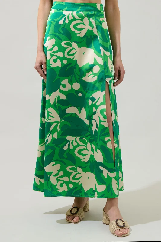 Denver Floral Kenzie Maxi Skirt corduroy skirt durable