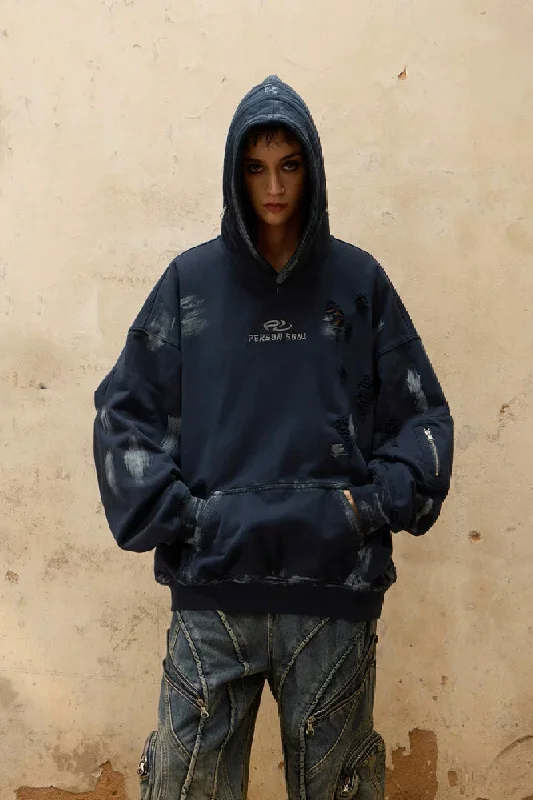 Dirty Hoodie Hoodie with Typography Text Message