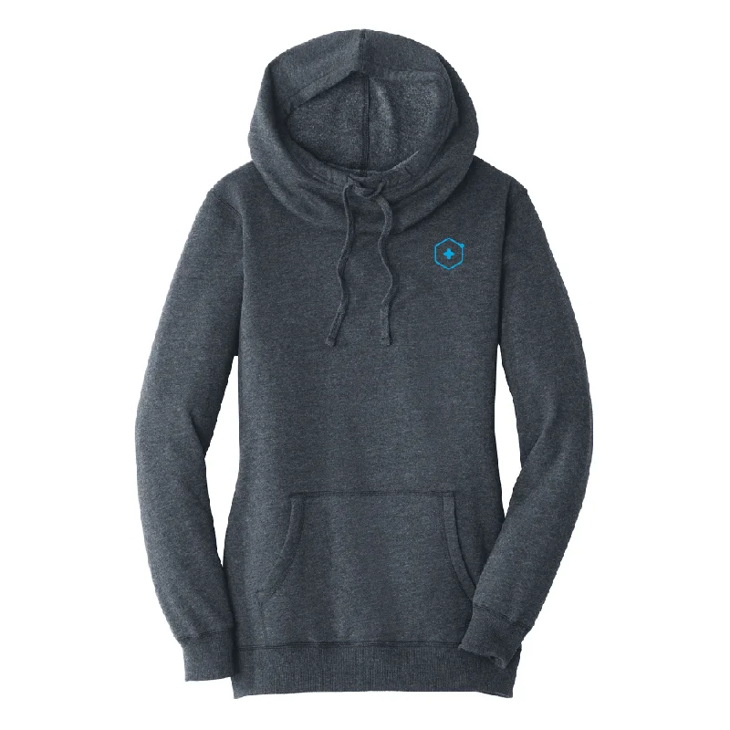 Women's District Lightweight Fleece Hoodie Hoodie with Neon Bright Vibrant