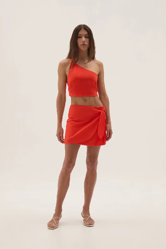 Eden Wrap Skirt a-line skirt cut
