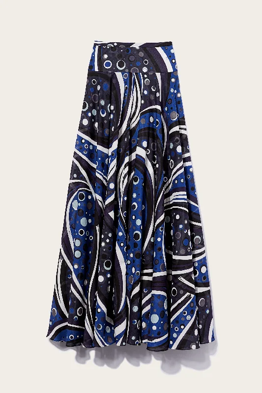 Fontane-Print Cotton Skirt pleated skirt texture