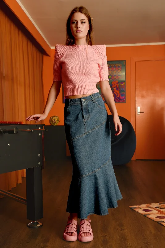 FUN FLARE SKIRT denim skirt durable