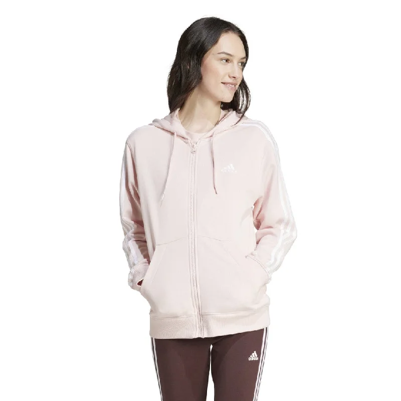 Essentials 3-Stripes French Terry Regular Full-Zip Hoodie Hoodie with Typography Text Message Essentials 3-Stripes French Terry Regular Full-Zip Hoodie Hoodie with Typography Text Message