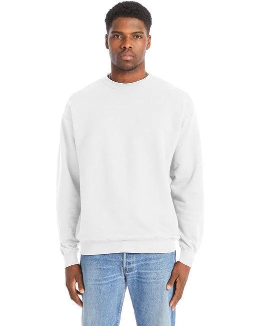 Hanes Perfect Sweats Crew Sweatshirt RS160 Hoodie with Rolled Sleeves Casual Relaxed Hanes Perfect Sweats Crew Sweatshirt RS160 Hoodie with Rolled Sleeves Casual Relaxed