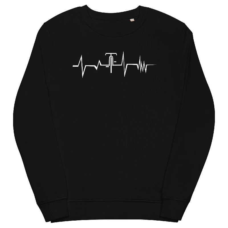 Heartbeat - Cycle - Unisex Premium Organic Sweatshirt Hoodie with High Neck Warm Protective Heartbeat - Cycle - Unisex Premium Organic Sweatshirt Hoodie with High Neck Warm Protective