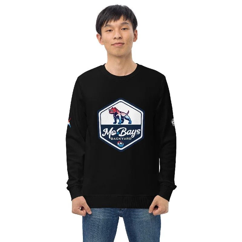 Hexagon Unisex Organic Sweatshirt Hoodie with Front Slit Layering Stylish