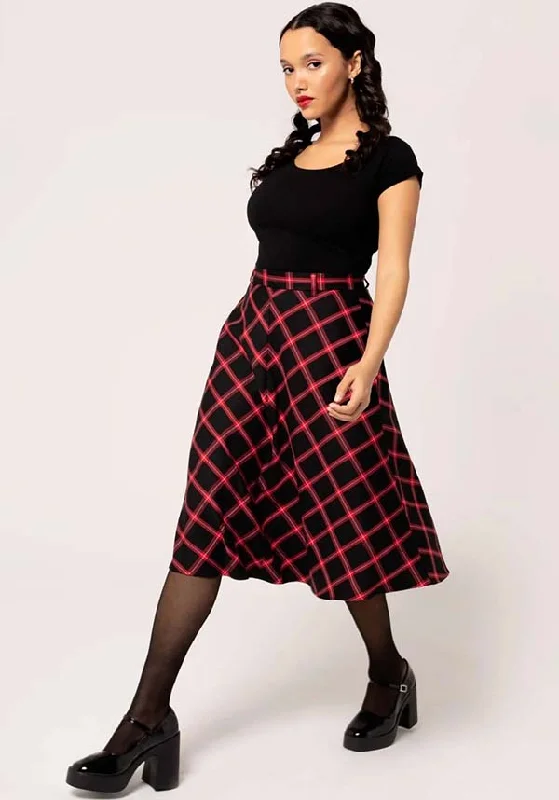 Janine [Black/Red] | SKIRT denim skirt classic