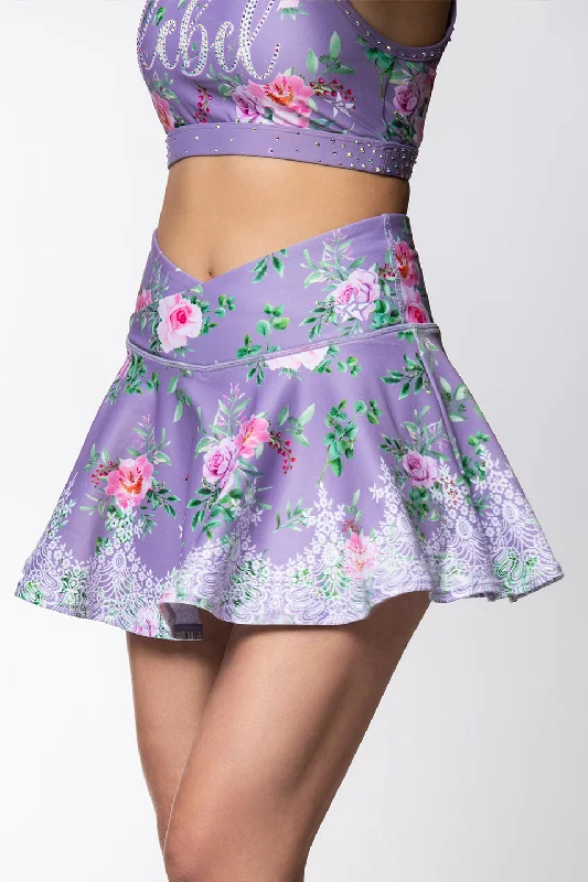 LuxWaist Flouncy Skirt in Blooming Bouquet denim skirt durable