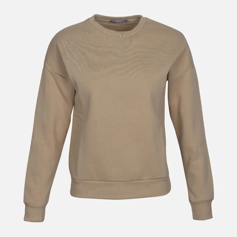 LADIES BASIC FLEECE SWEATSHIRT Hoodie with Elastic Waist Stretchable Comfortable