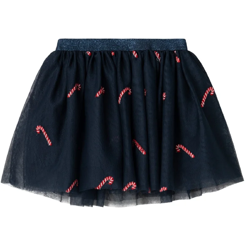 Name It Dark Sapphire Sugercane Veross Tulle Skirt zip skirt side