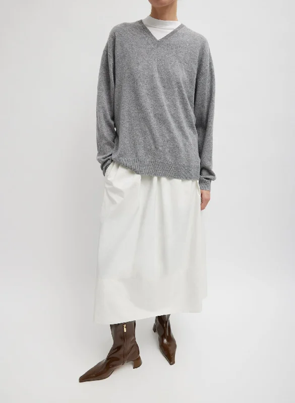 Nylon Pull On Full Skirt leather skirt durable