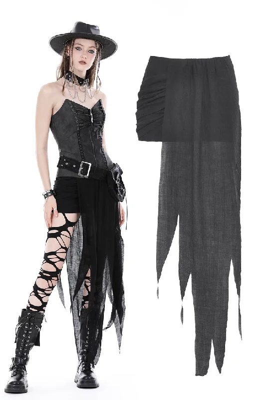 Punk decadent irregular skirt KW324 zip skirt side