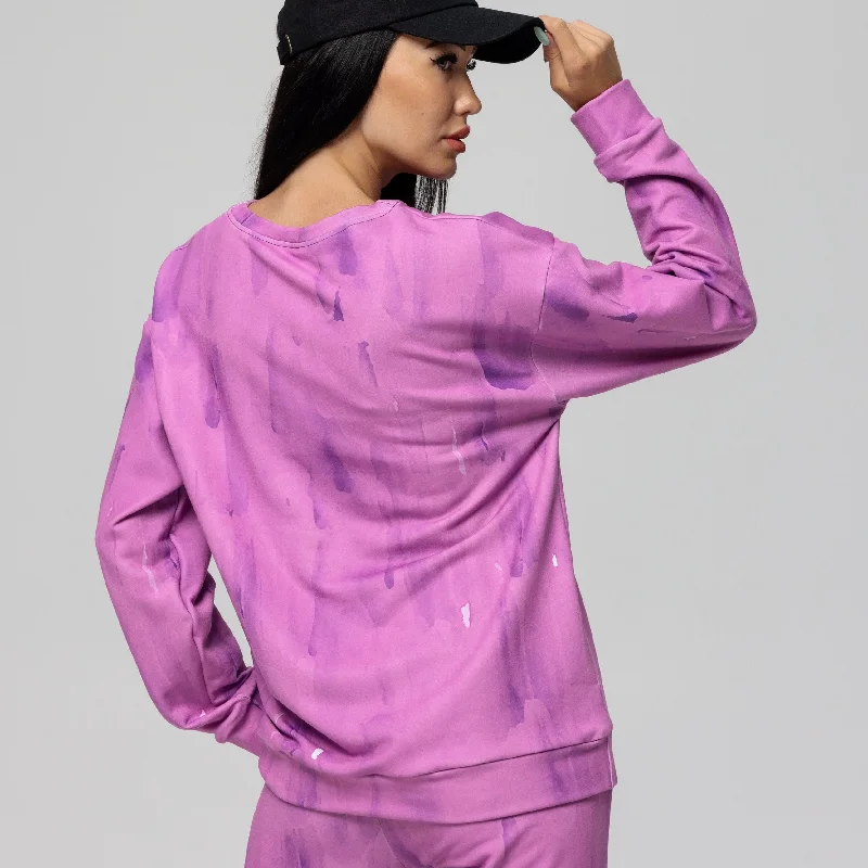 Purple Goo Sweatshirt Hoodie with Thumb Holes Functional Cozy