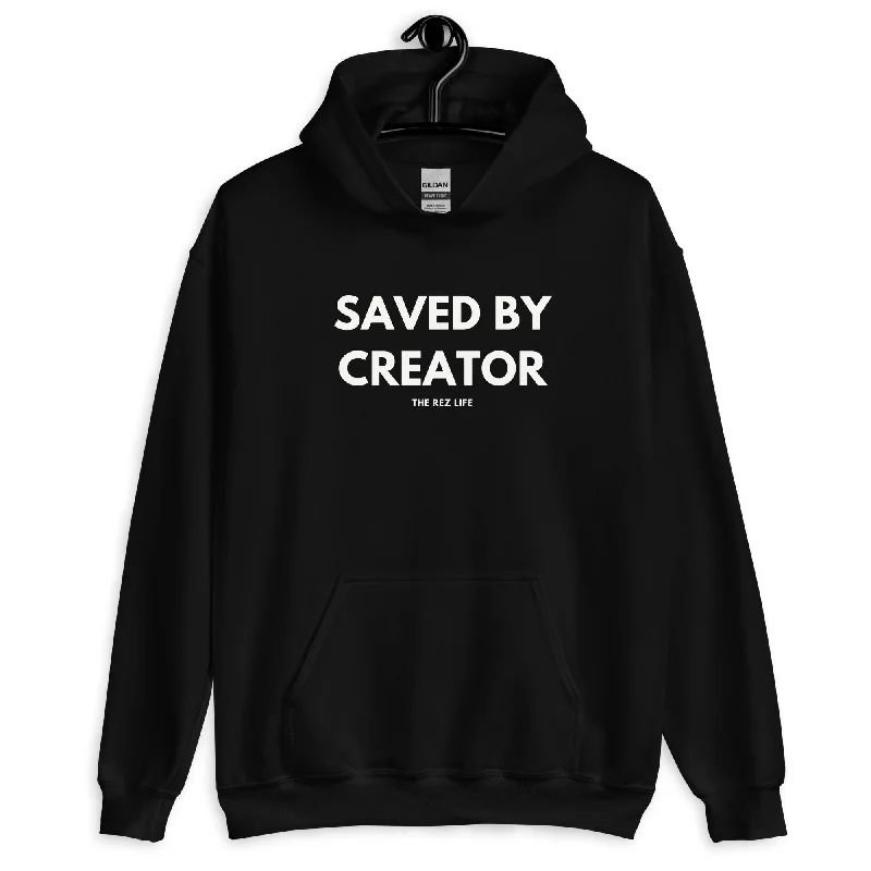 Saved By Creator - Thank You Hoodie Hoodie with Hem Patch Decorative Personalized