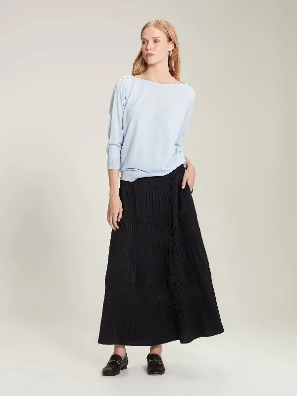 SILLS Alma Pleat Skirt midi skirt versatile