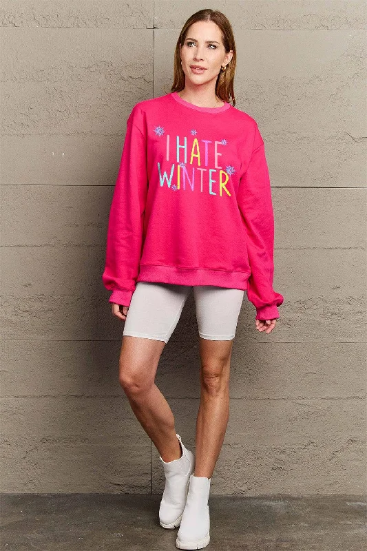 Simply Love Full Size I HATE WINTER Dropped Shoulder Sweatshirt Hoodie with Magnetic Closure Innovative Modern Simply Love Full Size I HATE WINTER Dropped Shoulder Sweatshirt Hoodie with Magnetic Closure Innovative Modern