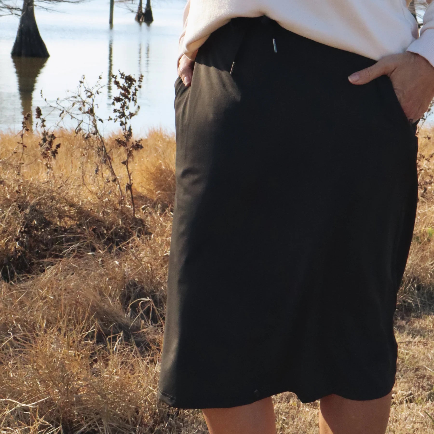 Stella Black Athletic Skirt lace skirt elegant