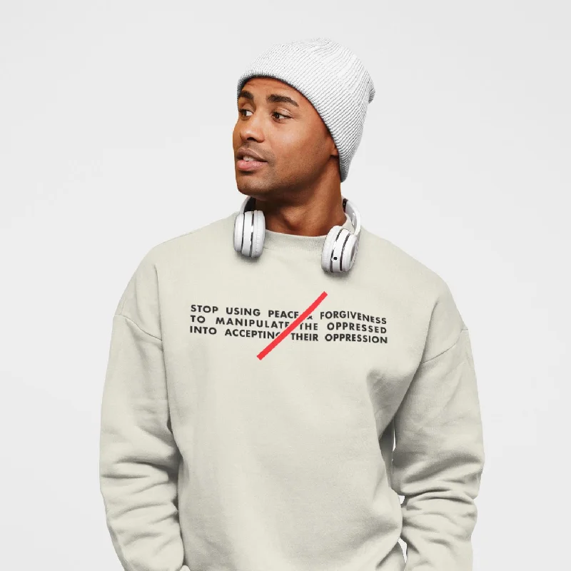 Stop | Unisex Sweatshirt Hoodie with High-Low Hem Asymmetrical Trendy