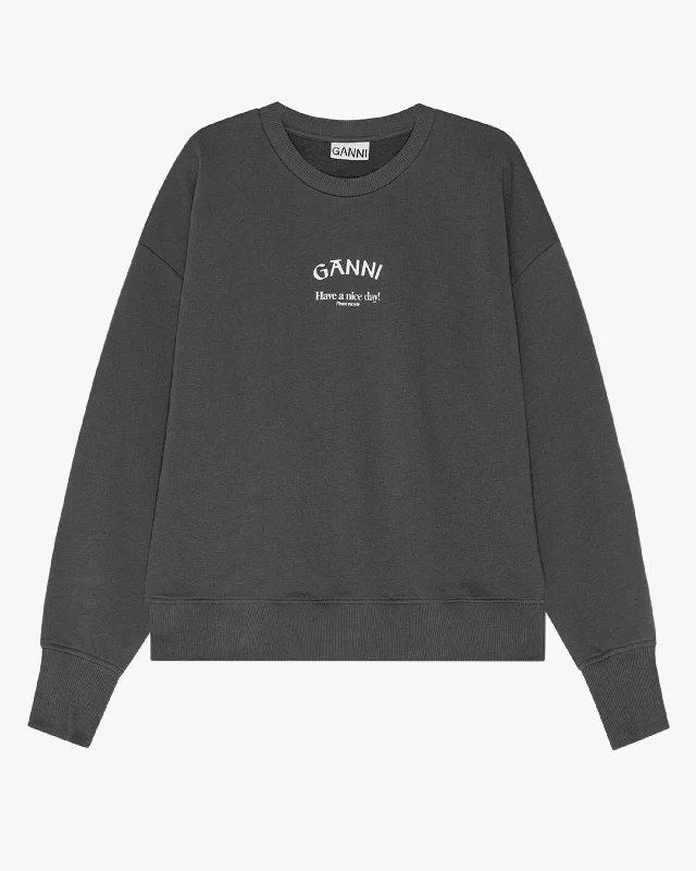 Ganni Isoli Oversized Sweatshirt Hoodie with Mesh Breathable Sporty