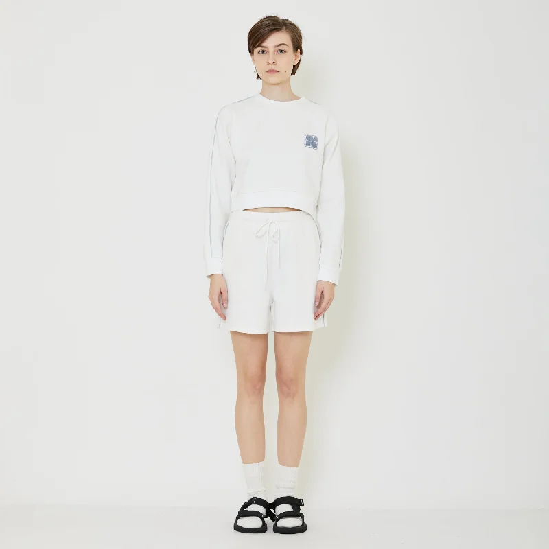 Women Pique Sweatshirt - Off White - SW2401007A Hoodie with Elastic Waist Stretchable Comfortable Women Pique Sweatshirt - Off White - SW2401007A Hoodie with Elastic Waist Stretchable Comfortable