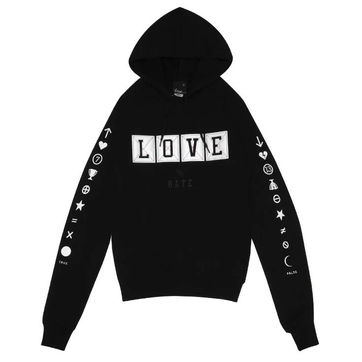 True Womens Pleasure Pain Hoodie Black Hoodie with Set-In Sleeves Structured Classic True Womens Pleasure Pain Hoodie Black Hoodie with Set-In Sleeves Structured Classic