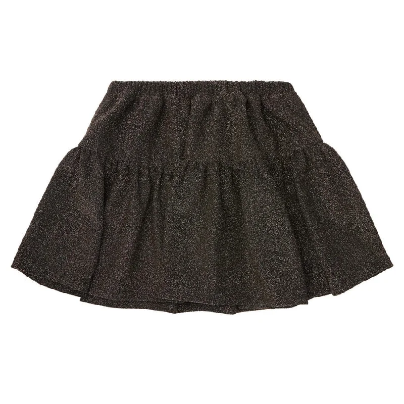 TOCOTO VINTAGE GOLD MINI SKIRT zip skirt side